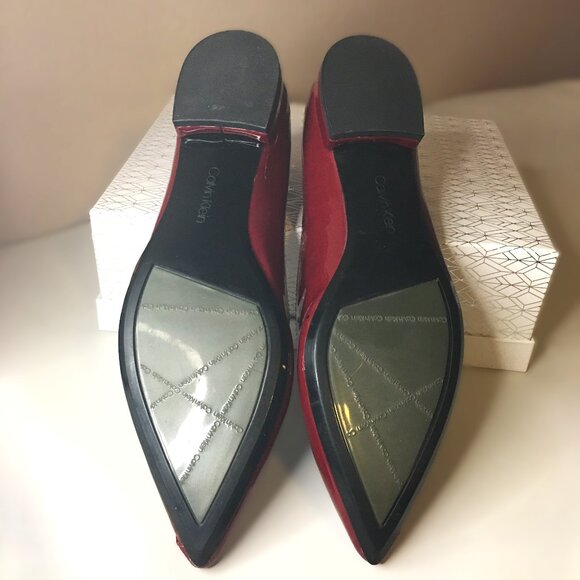 CALVIN KLEIN "Arline" Patent Leather Flats Size 8 NEW!!! - Picture 10 of 13